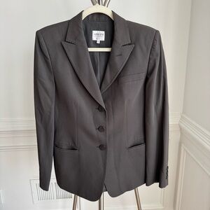Armani Collezioni Vintage Gray 100% Wool Blazer Size 8